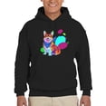 thumbnail image 1 of Colorful Corgi Bandana Portrait Hoodie Men -Image by Shutterstock, Male 4X-Large, 1 of 4