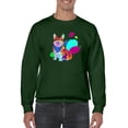 thumbnail image 1 of Colorful Corgi Bandana Portrait Sweatshirt Men -Image by Shutterstock, Male Medium, 1 of 4