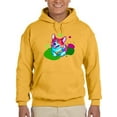 thumbnail image 1 of Colorful Corgi Bowtie Portrait Hoodie Men -Image by Shutterstock, Male x-Large, 1 of 4