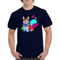 thumbnail image 1 of Colorful Corgi Dog W Bandana T-Shirt Men -Image by Shutterstock, Male 5X-Large, 1 of 4