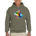 thumbnail image 1 of Colorful Corgi Potrait Hoodie Men -Image by Shutterstock, Male 4X-Large, 1 of 4