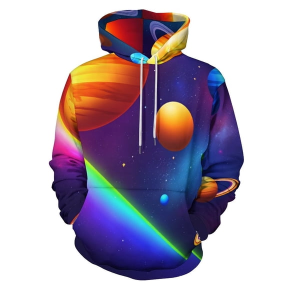 Colorful Cosmic Planets-1 3D Print Hoodie Men Women Autumn Thin Pullover Sweatshirt Vintage Streetwear Tops