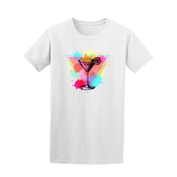 Colorful Cosmopolitan Cocktail T-Shirt Men -Image by Shutterstock, Male Large