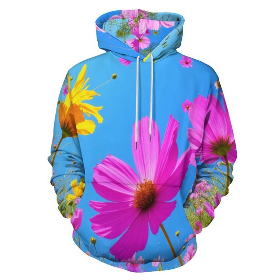 Colorful Cosmos Flowers Sky Men's Women New Sweatshirt Hoodie Men's Plus Size Sweatshirt Hooded Sweatshirt 3d Printed Street Men's Cloth