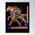 thumbnail image 1 of Colorful Cowboy Carter Art,Rainbow Style Poster Wall Art, Modern Wall Decor For Living Room Bedroom, 12x18 UNFRAMED, 1 of 3