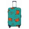 Colorful Crab Luggage Cover Anti Scratch, Elastic Suitcase Protector
