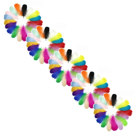 Colorful Craft Faux Feathers - 500pcs 3-4.7inch Colored Fake Feathers Bulk for DIY Crafts, Wedding Home Decorations, Party Supplies