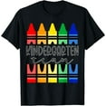 thumbnail image 1 of Colorful Crayon Kindergarten Team Tee for Teachers Students T-Shirt, 1 of 4