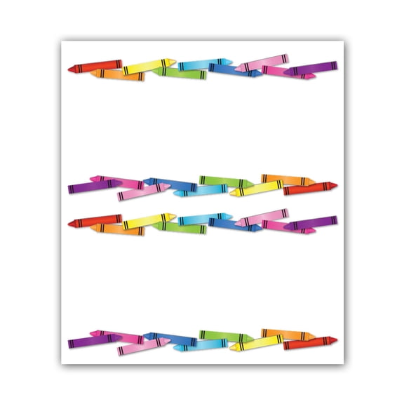 Colorful Crayons Table Tents - 3.54- Unfolded, 3.52- Folded, 25 Cards B77524