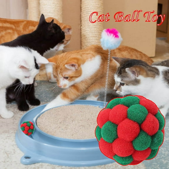 Colorful Crinkle Cat Ball Toys 4 Pack Interactive Play Balls with Sound Effects for Indoor Kittens Stimulating Hunting Instincts Fun Exercise Toys