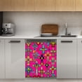 thumbnail image 1 of Colorful Cross Patterns-1 Dishwasher Magnet Cover Decorative Sticker for Home Cabinet Kitchen 23" x26", 1 of 5