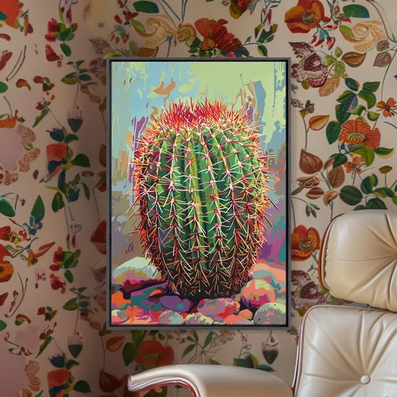 Colorful Cross Vibrant Landscape Wall Art Poster, Unframed Size 8x12