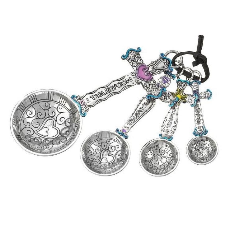［新品］GANZ 4PC Measuring Spoon Set 計量スプーン Colorful Crosses Theme Measuring Spoon - Ganz 4 Piece Measuring