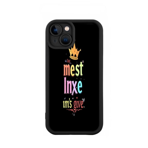 Colorful Crown Design iPhone 15 Case - Lightweight Yellowing Resistant Phone Cover with Vibrant ' west LnxE im ' s give ' Text