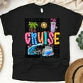 thumbnail image 1 of Colorful Cruise Word Art Shirt – Drink, Swim, Relax Graphic Tee for Women & Men, Black, Size 3XL, 1 of 6
