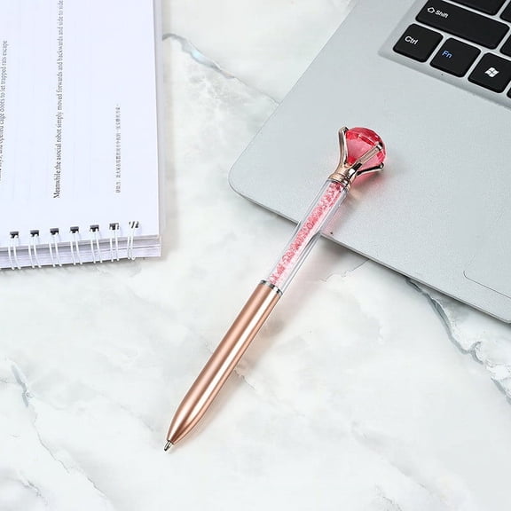 Colorful Crystal Ballpoint Pen with Rotating Diamond Design for Writing and Advertising Use