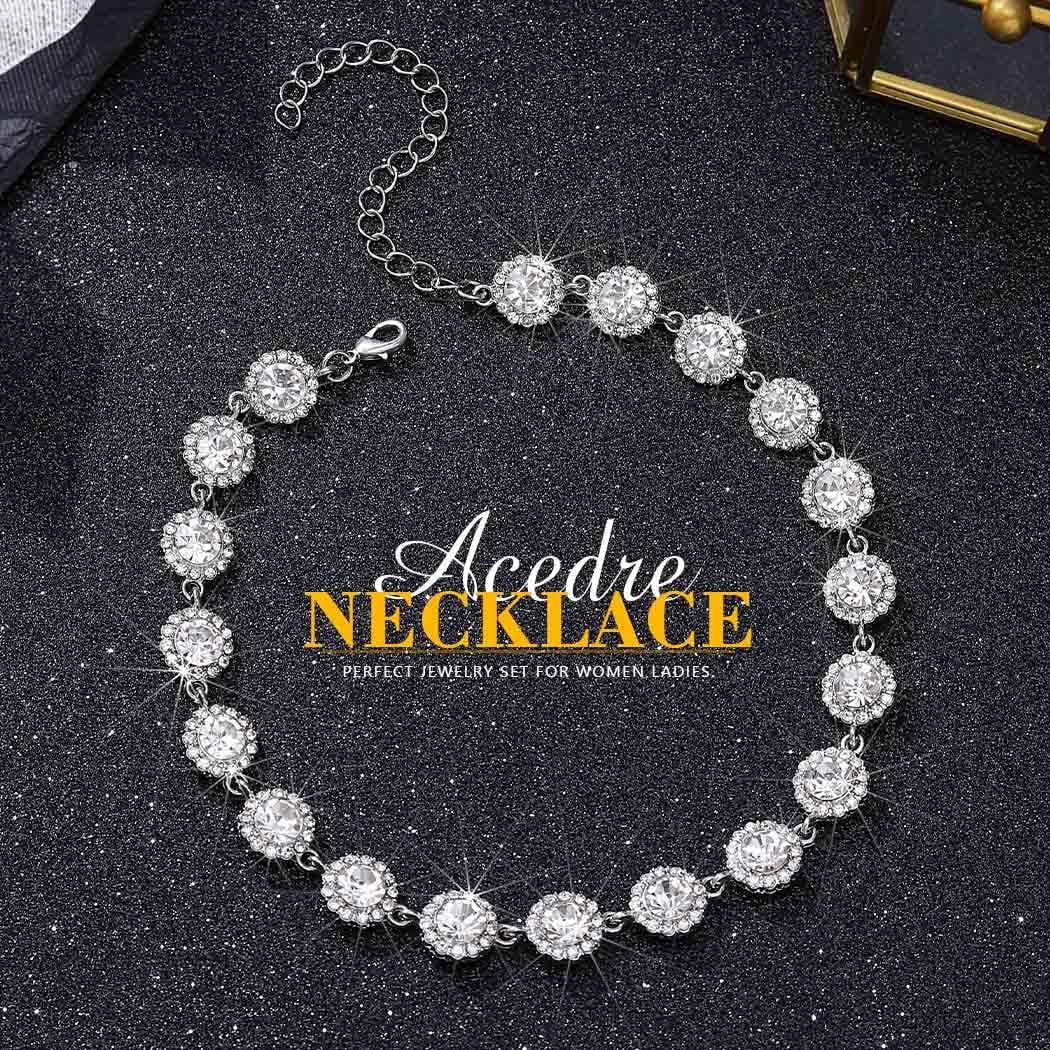 Colorful Crystal Choker Necklace Sparkly Rhinestone Chokers Necklaces ...
