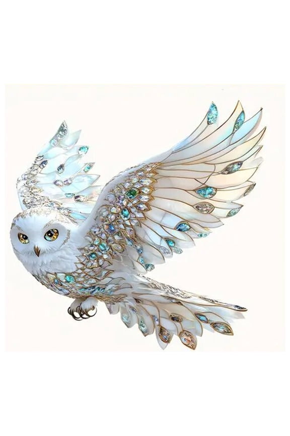 Colorful Crystal Like Bird Ornament 2D Flat Acrylic Pendant Bag Charm for Car Rear Mirrored and Home Decors Gift