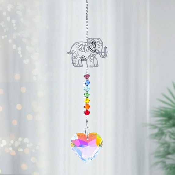 Colorful Crystal Suncatcher Pendant, Magical Light Reflecting Decor, Elegant Hanging Wind Chime, Indoor Outdoor Garden Yard Ornament, Romantic Festival Birthday Gift Decor