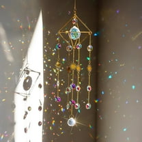 Colorful Crystals Suncatcher Hanging Sun Catcher with Crystals Ball Ornament for Indoor Window Rainbow Maker Home Garden Decoration
