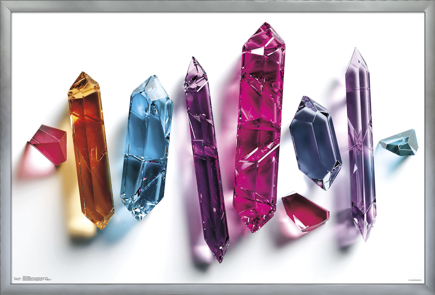 Colorful Crystals Wall Poster, 22.375" x 34", Framed
