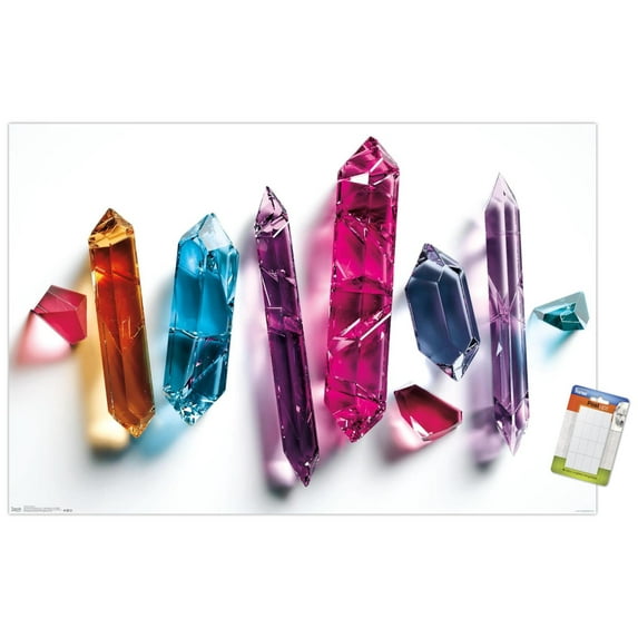 Colorful Crystals Wall Poster, 22.375" x 34"