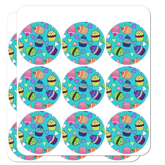Colorful Cupcakes Pattern Planner Calendar Scrapbooking Crafting Stickers