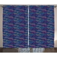 thumbnail image 1 of Ambesonne Colorful Curtains 2 Panel Set, Abstract Circle Design, 108" x 84", Multicolor, 1 of 3