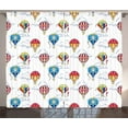 thumbnail image 1 of Ambesonne Vintage Curtains 2 Panel Set, Clouds Hot Air Balloons, 108" x 96", Multicolor, 1 of 3