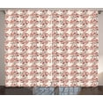 thumbnail image 1 of Colorful Curtains 2 Panels Set, Spring Swirled Foliage Design Nature Inspired Abstract Pattern Doodle Illustration, Window Drapes for Living Room Bedroom, 108W X 108L Inches, Multicolor, by Ambesonne, 1 of 3