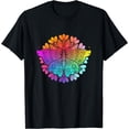 thumbnail image 1 of Colorful Cute Butterfly Mandala Gift Shirt Women Butterflies T-Shirt Black 3X-Large, 1 of 4