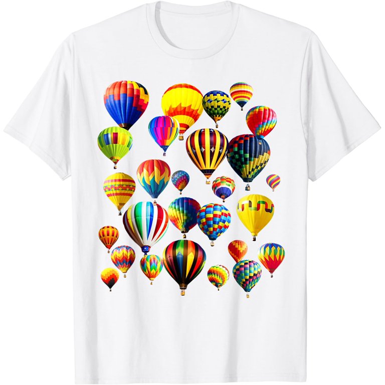 Colorful Cute Hot Air Balloon Ride Vacation Flying Balloons T