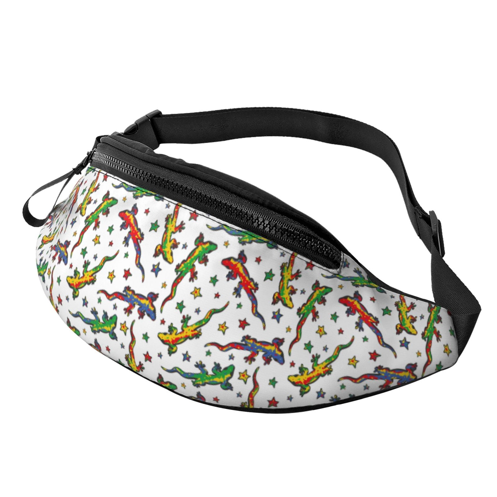 Colorful Cute Lizard Gecko Stars Fanny Packs Waist Bag Crossbody Bags ...