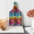 thumbnail image 1 of Colorful Cutting Board, Abstract Modern Art Expression Pattern Vector Illustration Design Art Print, Decorative Tempered Glass Cutting and Serving Board, Wine Bottle Shape, Multicolor, by Ambesonne, 1 of 1