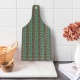 thumbnail image 1 of Colorful Cutting Board, Floral and Geometric Cultural Motif Pattern Print, Decorative Tempered Glass Cutting and Serving Board, Wine Bottle Shape, Coral Teal and Brown, by Ambesonne, 1 of 1