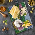 thumbnail image 1 of Colorful Cutting Board, Nature Flower Petals Florets Vintage Romantic Buds Summer Blooms Feminine Design, Decorative Tempered Glass Cutting and Serving Board, Small Size, Lilac Green, by Ambesonne, 1 of 1