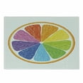 thumbnail image 1 of Colorful Cutting Board, Rainbow Colored Orange Fresh Fruit Citrus Winter Season Food Diversity Equality, Decorative Tempered Glass Cutting and Serving Board, Small Size, Multicolor, by Ambesonne, 1 of 1