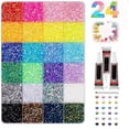 thumbnail image 1 of Colorful DIY Resin Rhinestone Kit for Bedazzling, 30000PC Resin Jelly Rhinestones for Bedazzling, 24 Colors 3mm Flatback Gems for Diamond Art 3Pcs B7000 Jewelry Glue for Bedazzled Nail Art, 1 of 6