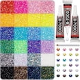 thumbnail image 1 of Colorful DIY Resin Rhinestone Kit for Bedazzling, Resin Jelly Rhinestones for Bedazzling, Multicolor 3mm Flatback Gems for Diamond Art 3Pcs B7000 Jewelry Glue for Bedazzled Nail Art （24000）, 1 of 7