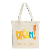 Colorful " DREAM " Tote Bag - Bold design with " Decine Littion " below perfect for shopping travel and parties Lightweight canvas