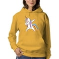 thumbnail image 1 of Colorful Dabbing Unicorn Hoodie Women -Image by Shutterstock, Female 3X-Large, 1 of 4