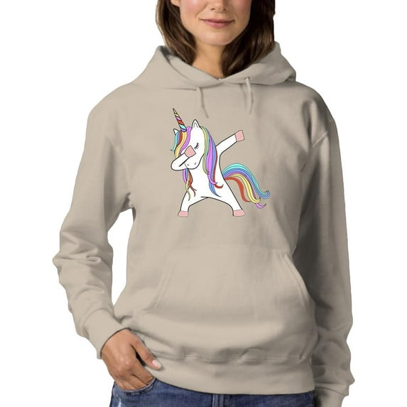 Colorful Dabbing Unicorn Hoodie Women -Image by Shutterstock, Female 4X-Large