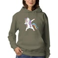 thumbnail image 1 of Colorful Dabbing Unicorn Hoodie Women -Image by Shutterstock, Female XX-Large, 1 of 4