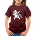 thumbnail image 1 of Colorful Dabbing Unicorn T-Shirt Juniors -Image by Shutterstock,  x-Large, 1 of 4