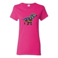 thumbnail image 1 of Colorful Dachshund Is My Spirit Animal Lover Womens Graphic T-Shirt, Fuschia, 2XL, 1 of 3