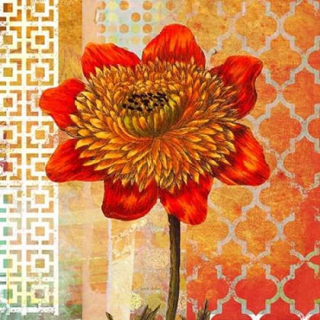 Colorful Dahlia Canvas Art - Walter Robertson (24 x 24)
