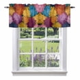 thumbnail image 1 of Colorful Dahlia Valance Curtain for Windows Modern Abstract Orange Yellow Blue Flower Oil Painting Style Rod Pocket Curtain Valances Short Window Treatments for Kitchen Bathroom Laundry 60 x 18 Inch, 1 of 9