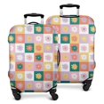 thumbnail image 1 of Colorful Daisy Flower Checkered Pattern Luggage Cover Fashion Suitcase Cover Baggage Covers Fit 25-28 Inch Luggage (Go Travel), 1 of 5