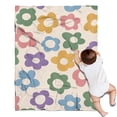 thumbnail image 1 of Colorful Daisy Flower Silhouette Pattern Blanket,Comfortable Soft Flannel Throw Blanket,All Season,Warm Lightweight Blankets for Sofa Bed Couch Living Room Chair,30"x40", 1 of 4