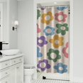 thumbnail image 1 of Colorful Daisy Flower Silhouette Pattern Shower Curtain 36"x72" ,Bathroom Decorative Shower Curtains Set with 12 Hooks,Modern Waterproof Washable Shower Curtain, 1 of 6